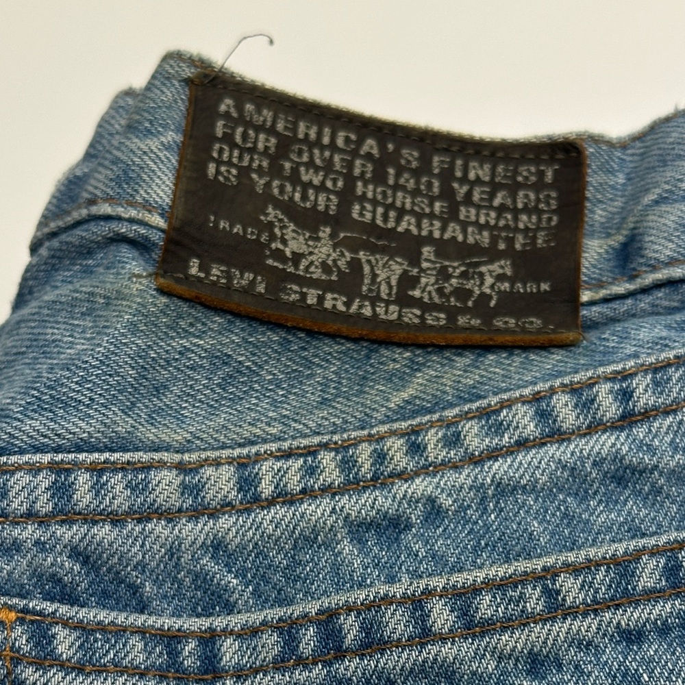 Vintage Levi' Strauss 881 Fit‎ Tab Blue Jeans 1992 orange tab women’s size 12 - Picture 14 of 14